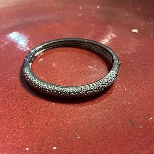 Park lane - black Crystal snap bangle bracelet